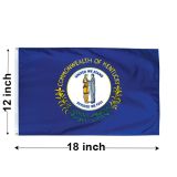 12"x18" Kentucky Nylon Outdoor Flag